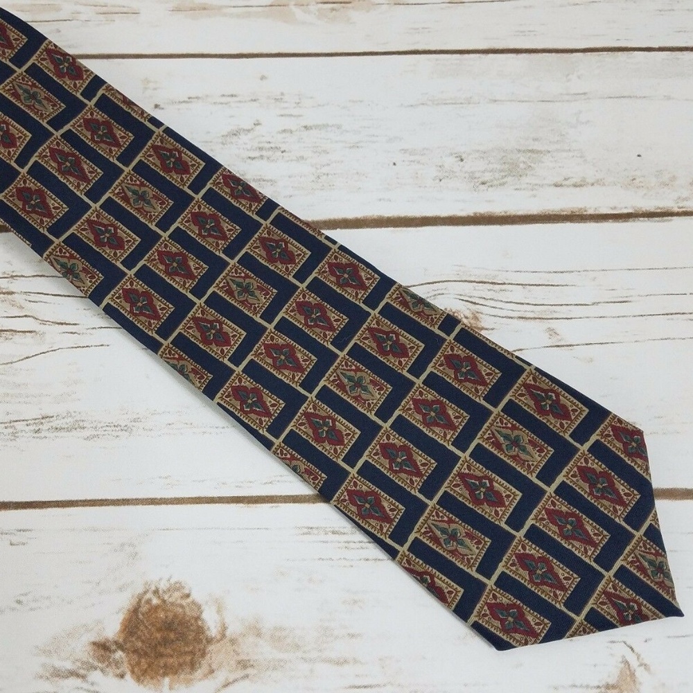 Bert Pulitzer Men's 100% Silk Necktie Multi-Color
